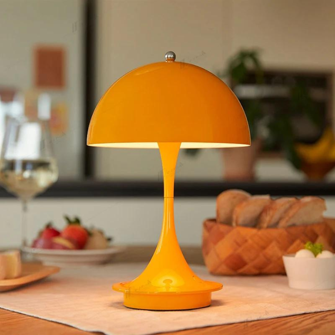 Rechargeable Table Lamp | Modern Dome-Shade Glow