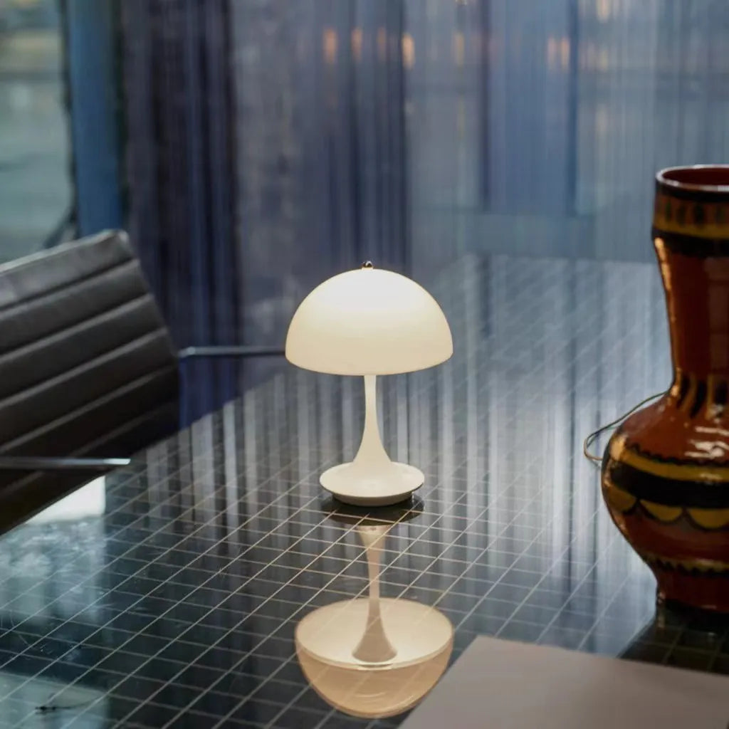 Rechargeable Table Lamp | Modern Dome-Shade Glow