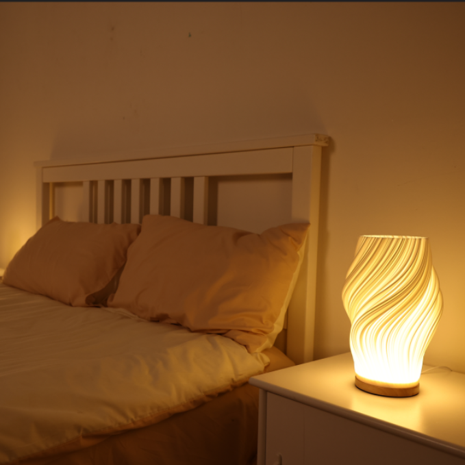 Pleated LED Table Lamp | Elegant Soft Ambient Glow