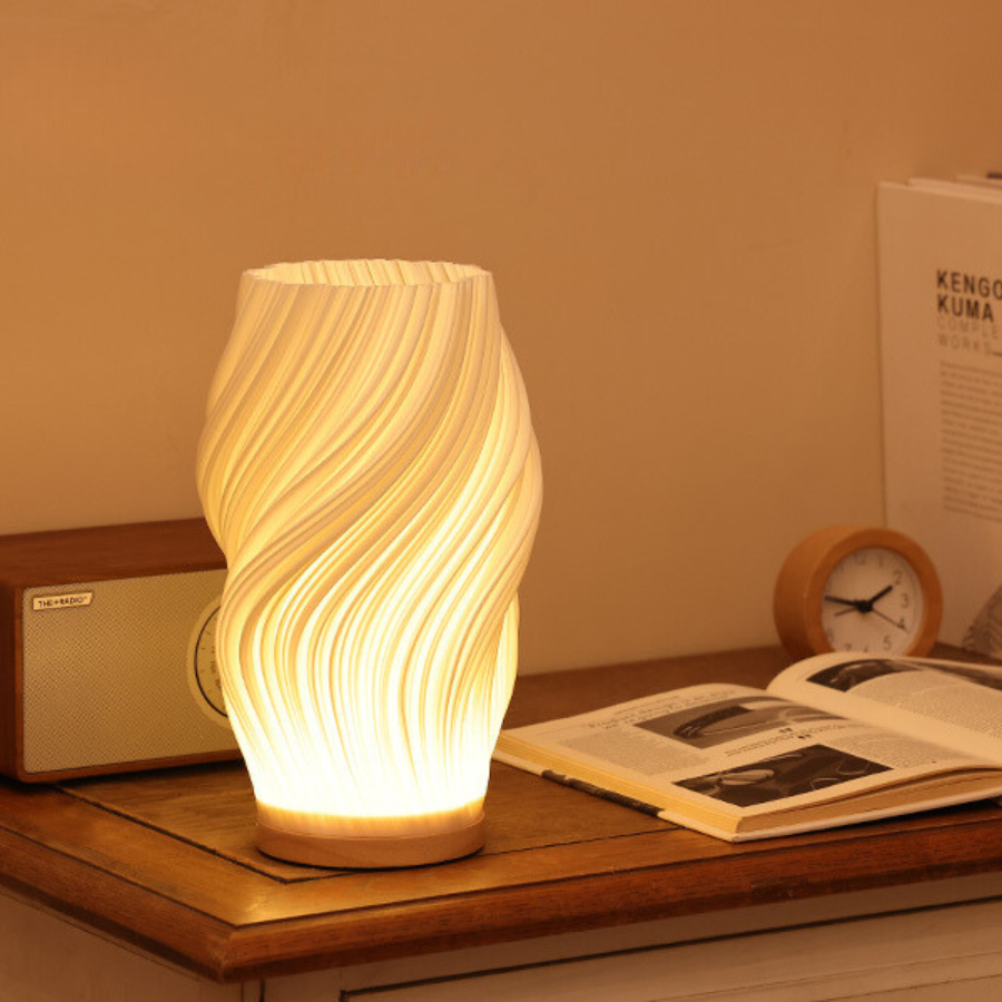 Pleated LED Table Lamp | Elegant Soft Ambient Glow