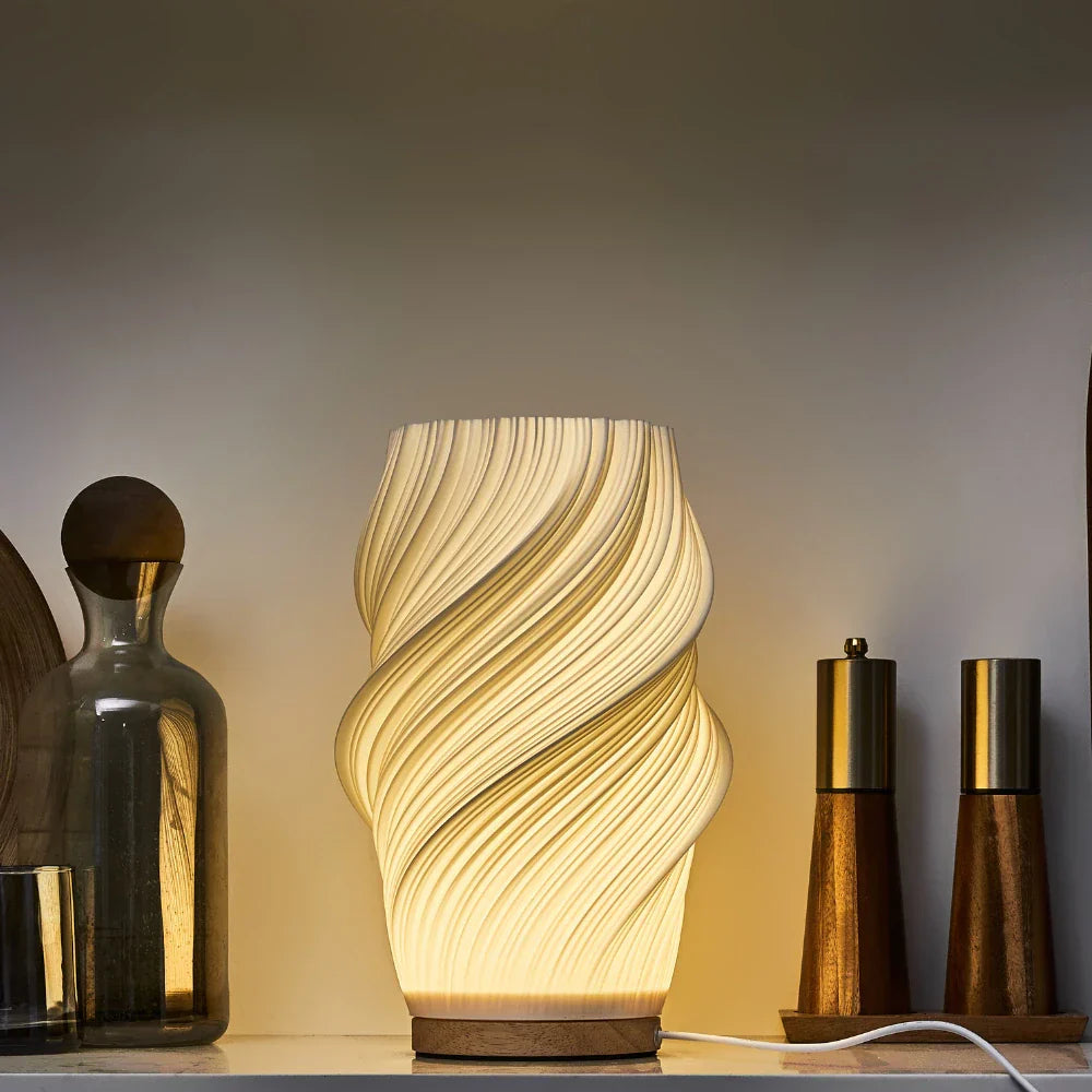 Pleated LED Table Lamp | Elegant Soft Ambient Glow